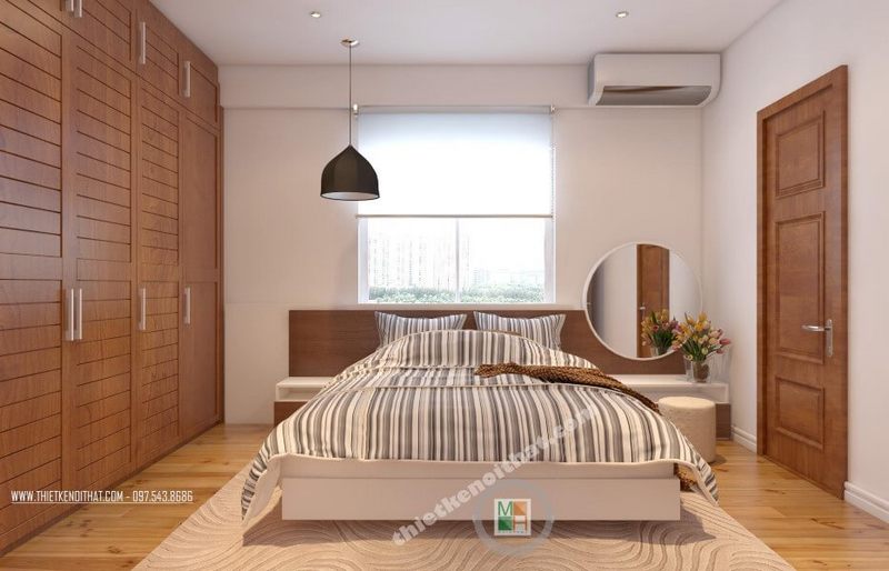 Mẫu giường ngủ gỗ cao cấp cho căn hộ chung cư thêm phần sang trọng, lôi cuốn